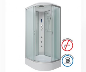 Душевая кабина Niagara Classic 90 x 70 см, средний поддон, профиль серебро, стекло матовое, левая/правая, NG-33974-14LF/NG-33974-14RF