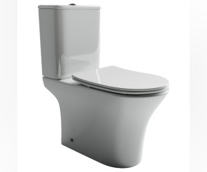 Напольный унитаз Ceramica Nova с бачком Fortuna Rimless, безободковый, крышка микролифт, белый, CN9001