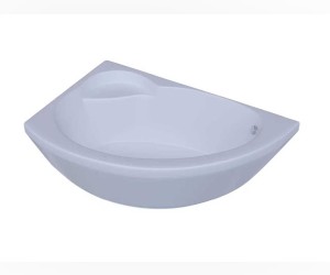 Ванна акриловая Aquatek Аякс 2 170 x 110 см с фронтальным экраном, белая, вклеенный каркас, левая/правая