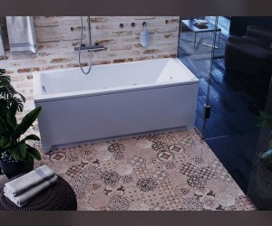 Ванна акриловая Aquatek Либра New 170 x 70 см с фронтальным экраном, белая, слив слева/слив справа