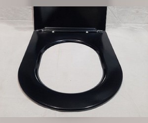 Унитаз компакт Ceramalux, крышка микролифт, черно-глянцевый, 2176-18