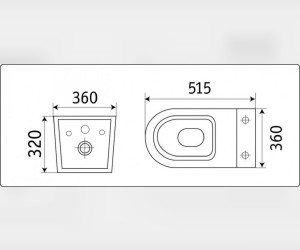 Подвесной унитаз Ceramalux безободковый, крышка микролифт, черно-глянцевый, 5178-18