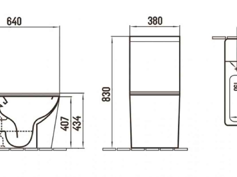 Унитаз компакт Ceramalux N, безободковый, крышка микролифт, черный матовый, 2170AXMB
