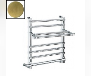 Полотенцесушитель электрический Margaroli Sole 552-6 BOX 5524707OBPB, с полкой, высота 63.5 см, ширина 57 см, старая бронза