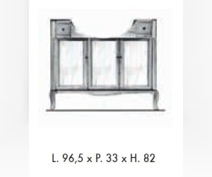 Комплект мебели Labor Legno VICTORIA Composizione H 109, орех/бронза, 105 см