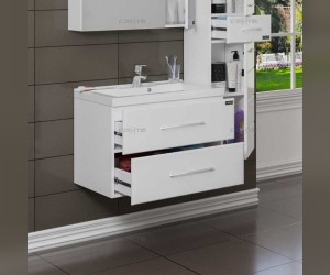 Тумба под раковину СаНта Омега 70 207038, подвесная, цвет белый