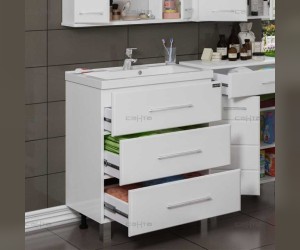 Тумба под раковину СаНта Омега 70 207039, напольная, цвет белый