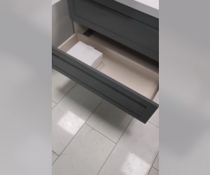 Тумба под раковину Art&Max AM-Platino-750-2C-SO-GM, 75 x 48 x 55 см подвесная, серый матовый