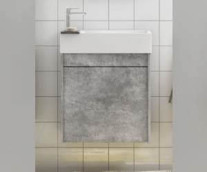 Тумба под раковину Art&Max Family-400-1D-SO-CV, 40 x 22.5 x 59.5 см подвесная, серый