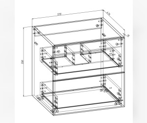 Тумба под раковину Art&Max AM-Platino-580-2C-SO-BM, 58 см подвесная, белый матовый