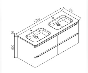 Тумба под раковину Vincea Alba VMC-1A120MS 120 см, подвесная, серый