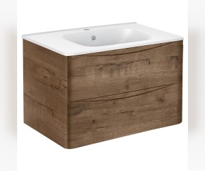 Тумба под раковину Vincea Paola 80 см, подвесная, дуб винтаж, VMC-2P800VO