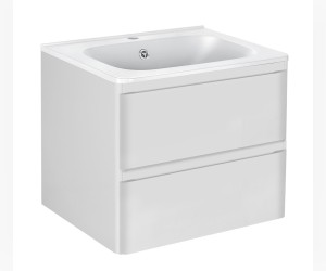 Тумба под раковину Vincea Vico VMC-2V600GW 60 см, подвесная, белый глянцевый