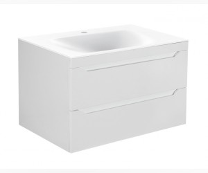 Тумба под раковину Vincea Fine VMC-2F800GW 80 см, подвесная, белый глянцевый