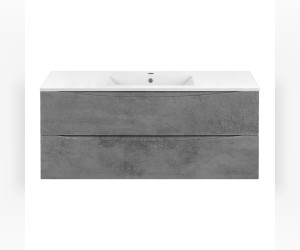 Тумба под раковину Vincea Mia 120 см, подвесная, серый бетон, VMC-2MC120BT