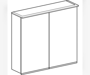 Зеркальный шкаф Geberit Option Plus, 75 см, со светодиодной подсветкой, корпус зеркальный, 500.206.00.1