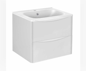 Тумба под раковину Vincea Paola VMC-2P600GW 60 см, подвесная, белый глянцевый