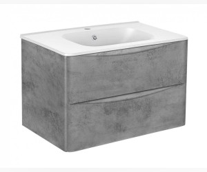 Тумба под раковину Vincea Paola VMC-2P800BT 80 см, подвесная, серый