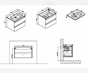 Тумба под раковину Vincea Alba VMC-1A800LW 80 см, подвесная, белый