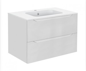 Тумба под раковину Vincea Norma VMC-2N800GW 80 см, подвесная, белый глянцевый