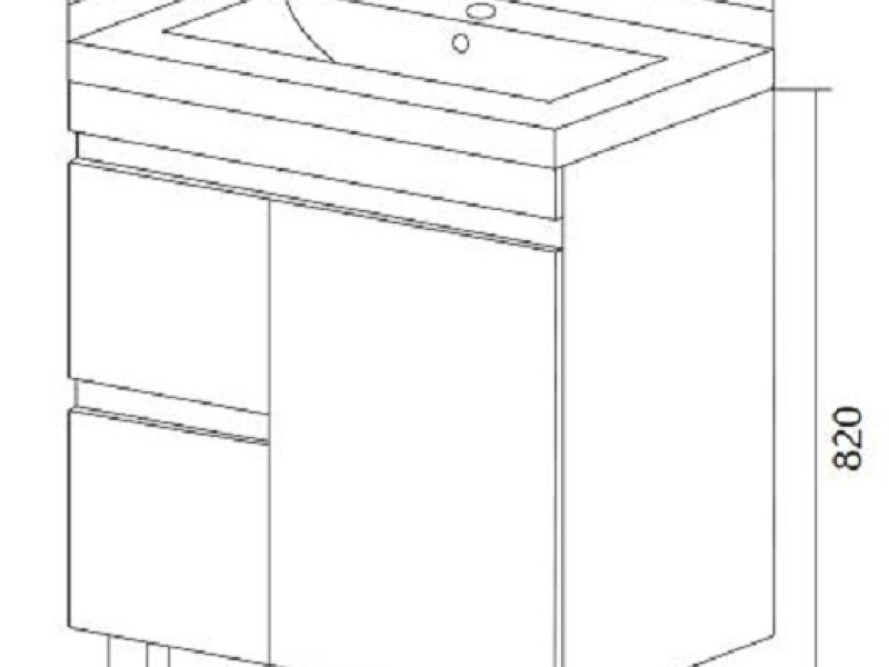 Тумба под раковину 1Marka Cube 75 см, напольная, белый, У79532