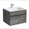 Тумба под раковину Vincea Chiara 60 см, подвесная, серый камень (G.Stone), VMC-2C600GS
