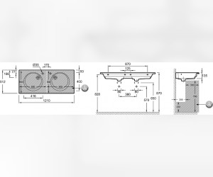 Раковина-столешница Jacob Delafon Odeon Rive Gauche, 120 см, EXAT112-Z-00