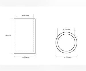 Держатель зубных щеток Bemeta Gamma 145611320 7.2 x 7.2 x 12 см отдельностоящий, черный матовый