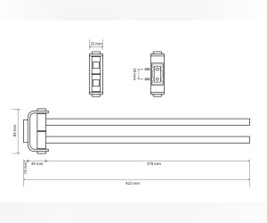 Полотенцедержатель двойной Bemeta Solo 139104102 2.5 x 42.2 x 8.3 см поворотный, хром