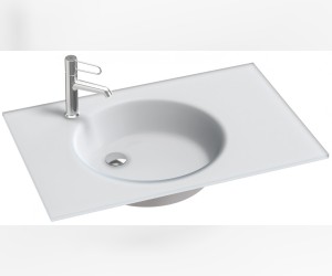 Стеклянная раковина Jacob Delafon Odeon Rive Gauche EB2564-DE1, 100 см, белый, матовый