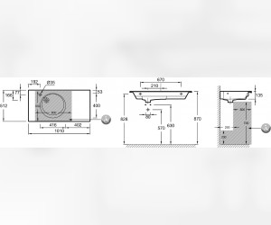 Раковина-столешница Jacob Delafon Odeon Rive Gauche EXAU112-Z-00, 100 см