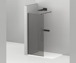 Душевое ограждение Cezares Liberta-L-1-110-GR-Nero 110 x 195 см, стекло графит, профиль черный