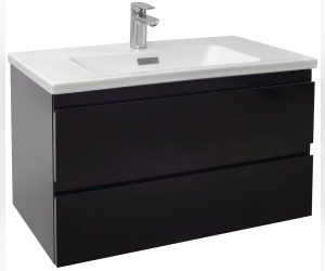 Тумба под раковину Jacob Delafon Madeleine, 80 см, черный матовый лак, EB2053-J53