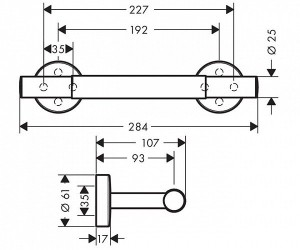 Подставка для ног с нескользящим покрытием Hansgrohe Unica Comfort, 26329000