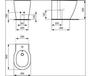 Биде Ideal Standard Connect E799501 напольное