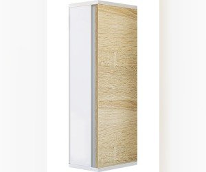 Шкафчик с дверью на петлях с доводчиком может быть установлен слева или справа относительно зеркала.