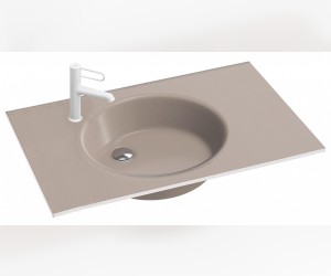 Стеклянная раковина Jacob Delafon Odeon Rive Gauche EB2562-DE3, 80 см, бронза, матовая