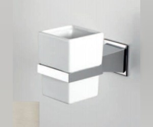 Стакан для щеток Devon&Devon Time TM303NKSA, никель сатинированый/белый