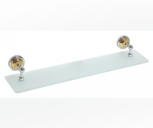 Полка стеклянная Bemeta Retro 144202248 60 x 12 x 8.7 см, хром/золото