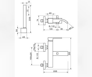 Смеситель Migliore Kvant 18771 для душа