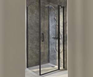 Душевая дверь Jacob Delafon Contra E22T81-BL, 80 х 200 см, стекло прозрачное, профиль чёрный