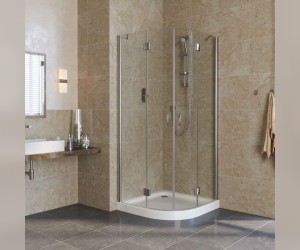 Душевой уголок Vegas Glass AFS Lux, 80 x 80 x 189.5 см, профиль глянцевый хром, стекло прозрачное