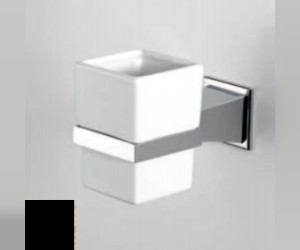 Стакан для щеток Devon&Devon Time TM303CRNE, хром/черный