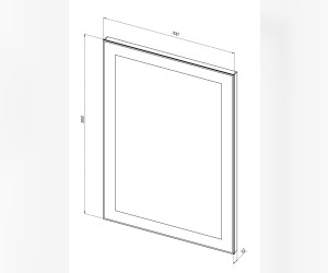 Зеркало Aquanet Алассио new 7085 70 см с Led подсветкой, сенсорный выключатель, 249344