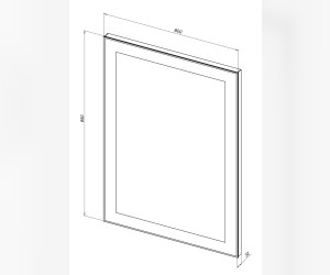 Зеркало Aquanet Алассио new 6085 60 см с Led подсветкой, сенсорный выключатель, 249343