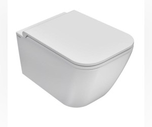 Подвесной унитаз Globo Stone STS03.BI 36*52 см с системой скрытого крепежа, цвет белый