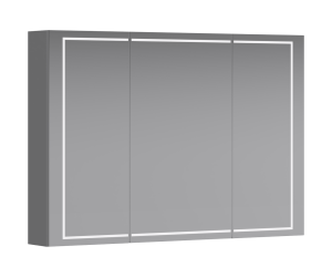 Зеркальный шкаф со светодиодной подсветкой, сенсорным выключателем и регулятором освещенности.