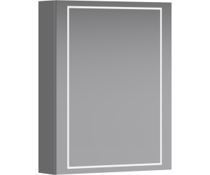 Зеркальный шкаф со светодиодной подсветкой, сенсорным выключателем и регулятором освещенности.