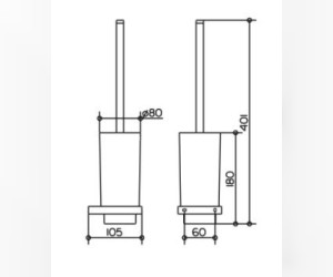 Ершик настенный для туалета Keuco Edition 11 11164 019000