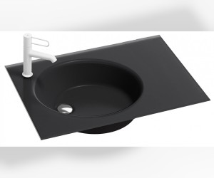 Стеклянная раковина Jacob Delafon Odeon Rive Gauche EB2562-DE2, 80 см, черный, матовый